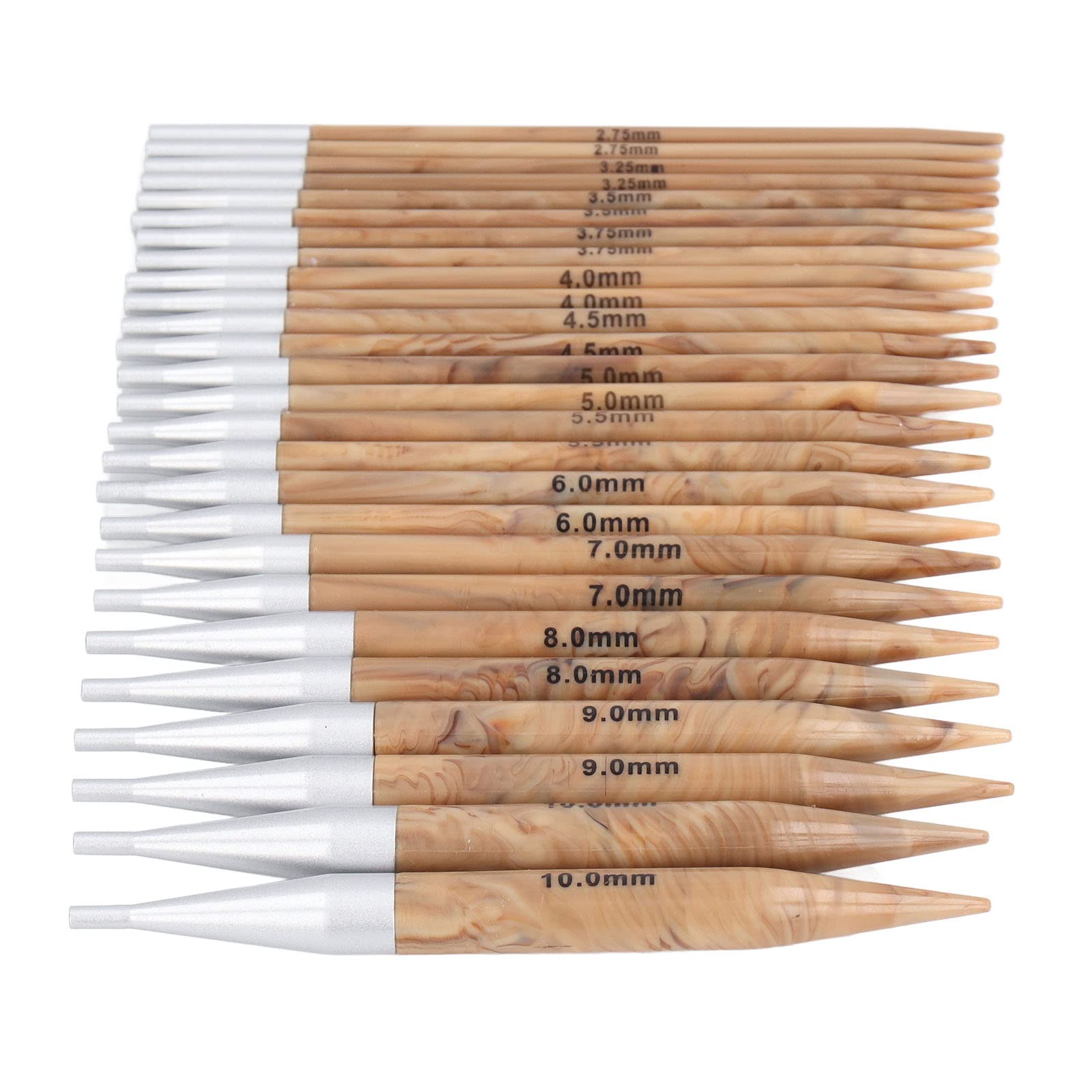 para agujas de tejer, para un juego de agujas circular intercambiable, agujas circulares desmontables de aluminio con agujas intercambiables de 13 tamaño, suave y