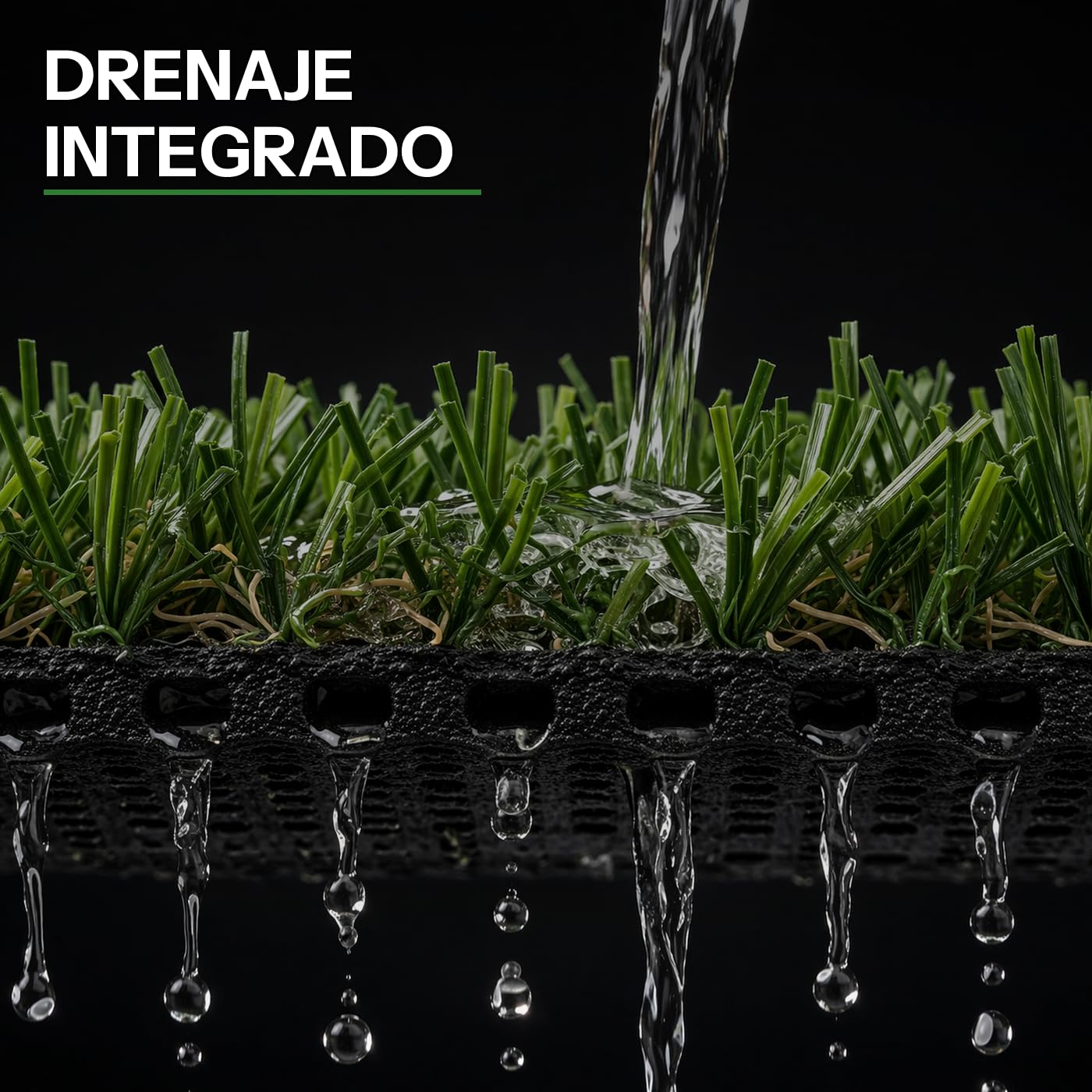 Rollo Césped Artificial 5 mm 2 x 5 m (10 m²), Alfombra Sintética para Interiores y Exteriores, Terrazas, Balcones y Jardín