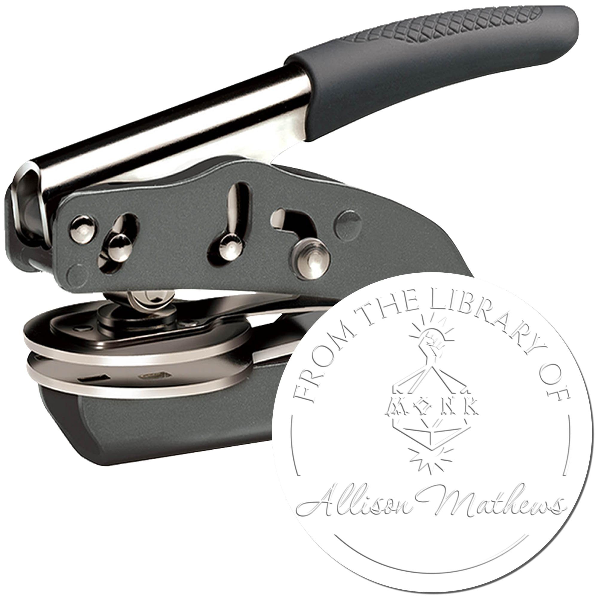 Professional Leather Archery Arm Guard LARP Gaming Accessory with Customized Book Branding Seal & Custom-Made Library Return Embosser, Personalized RPG Cosplay Bracer Set, 1-5/8