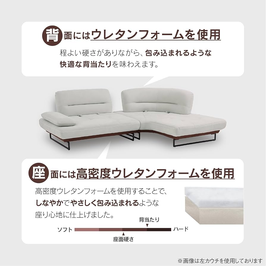 【2個口発送 ②】関家具　ラルスソファ　左カウチ　266㎝幅　追加送料分 楽天市場】【公式】 コーナーソファー ソファ ソファー L字