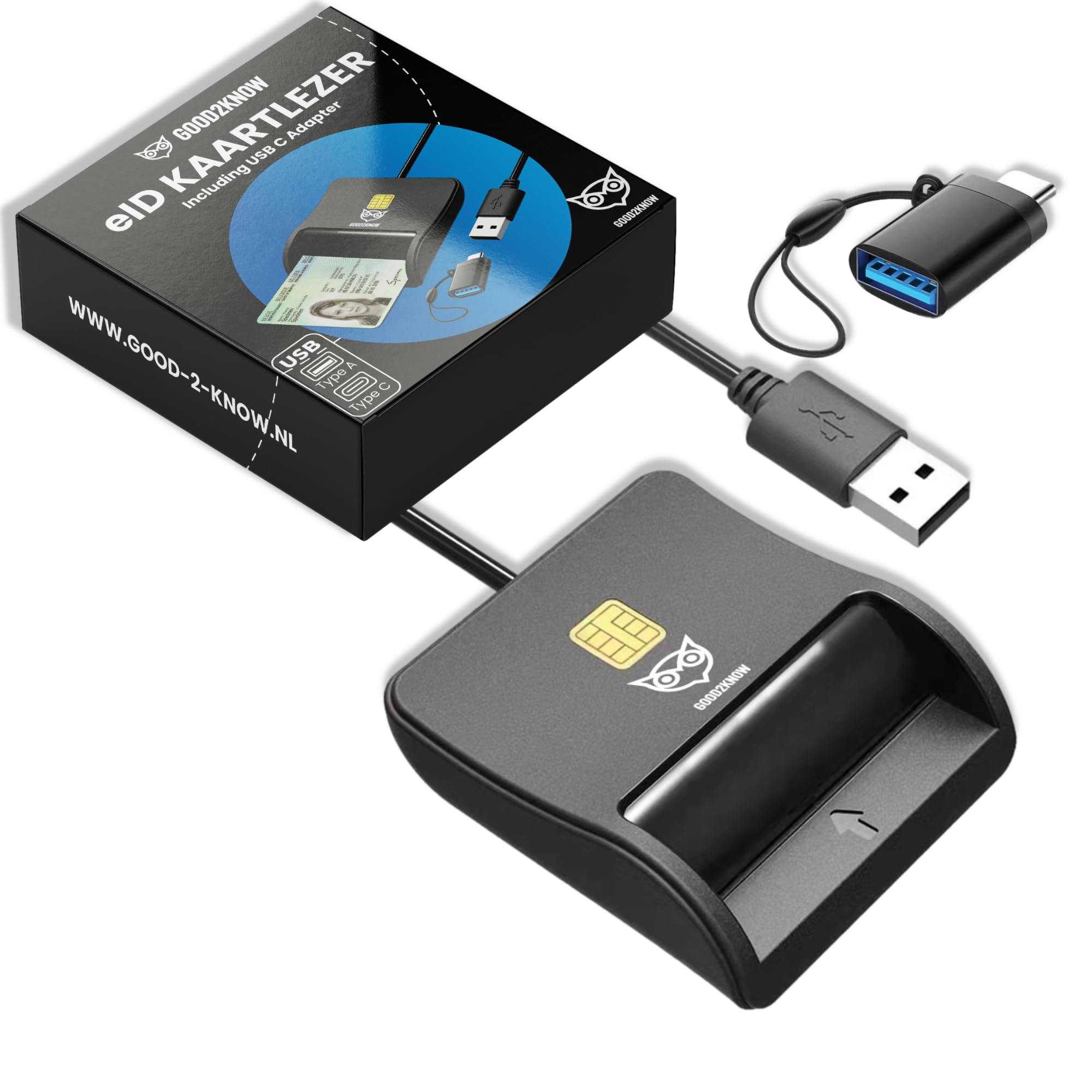 Connecter Carte Identité Act Lecteur De Carte EID Belgique USB-C AC6020 - Pour Signature Numérique Télécharger Lecteur Carte D'identité