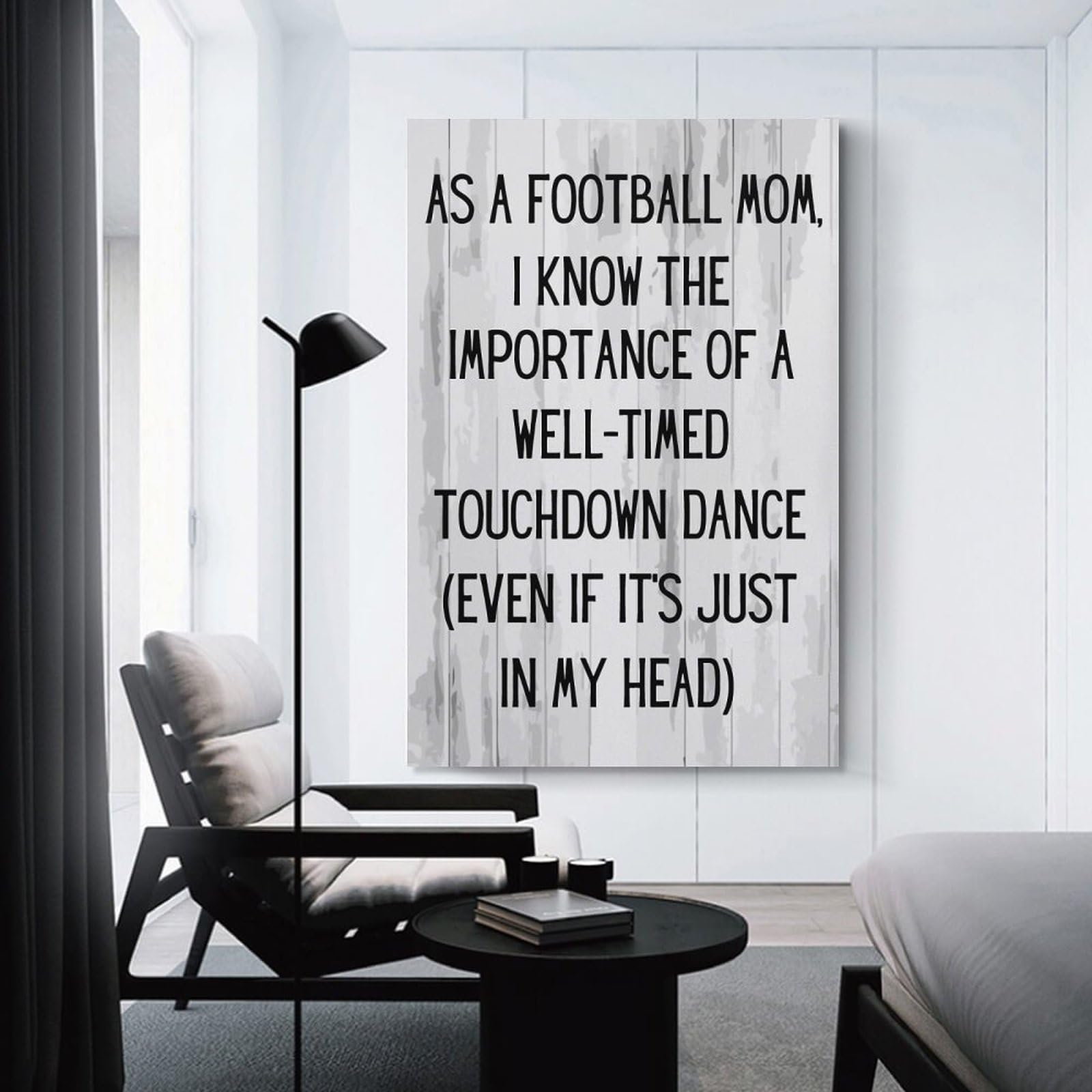 Junmoney As A Football Mom Wall Art Print 24x36inch(60x90cm), for Living Room, Bedroom Or Home Office, Thoughtful Wall Decor for Art Lovers
