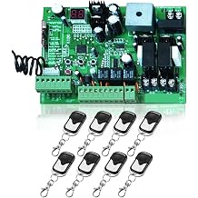 LIAMOS Gate Opener, Universal Type 24V Board for Automatic Double Arms Swing Gate Opener Control Board Panel Smart Control Center System,Multiple Protection8 Remote 24v