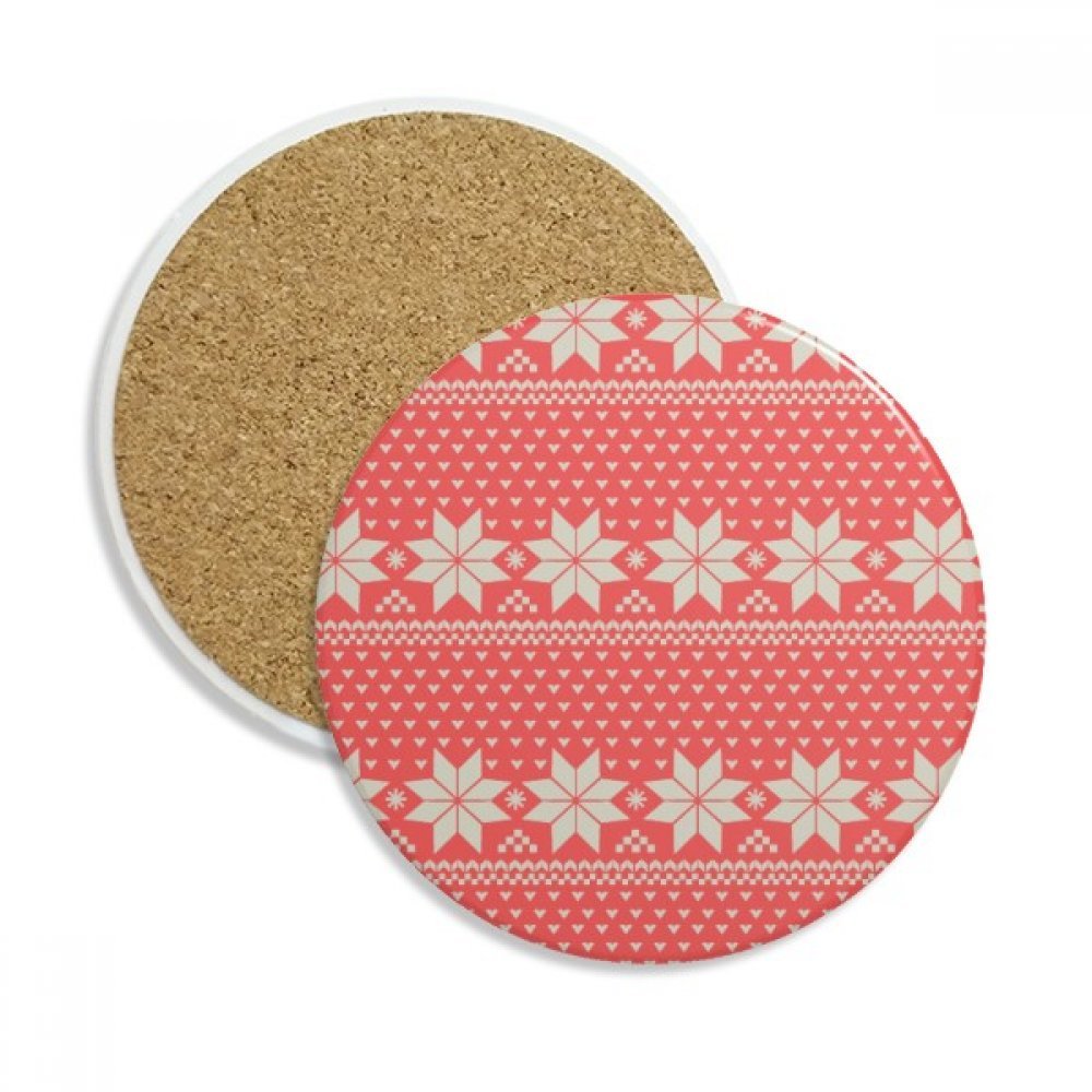Cadeaux de sous-verres motif illustration coeur en céramique x2