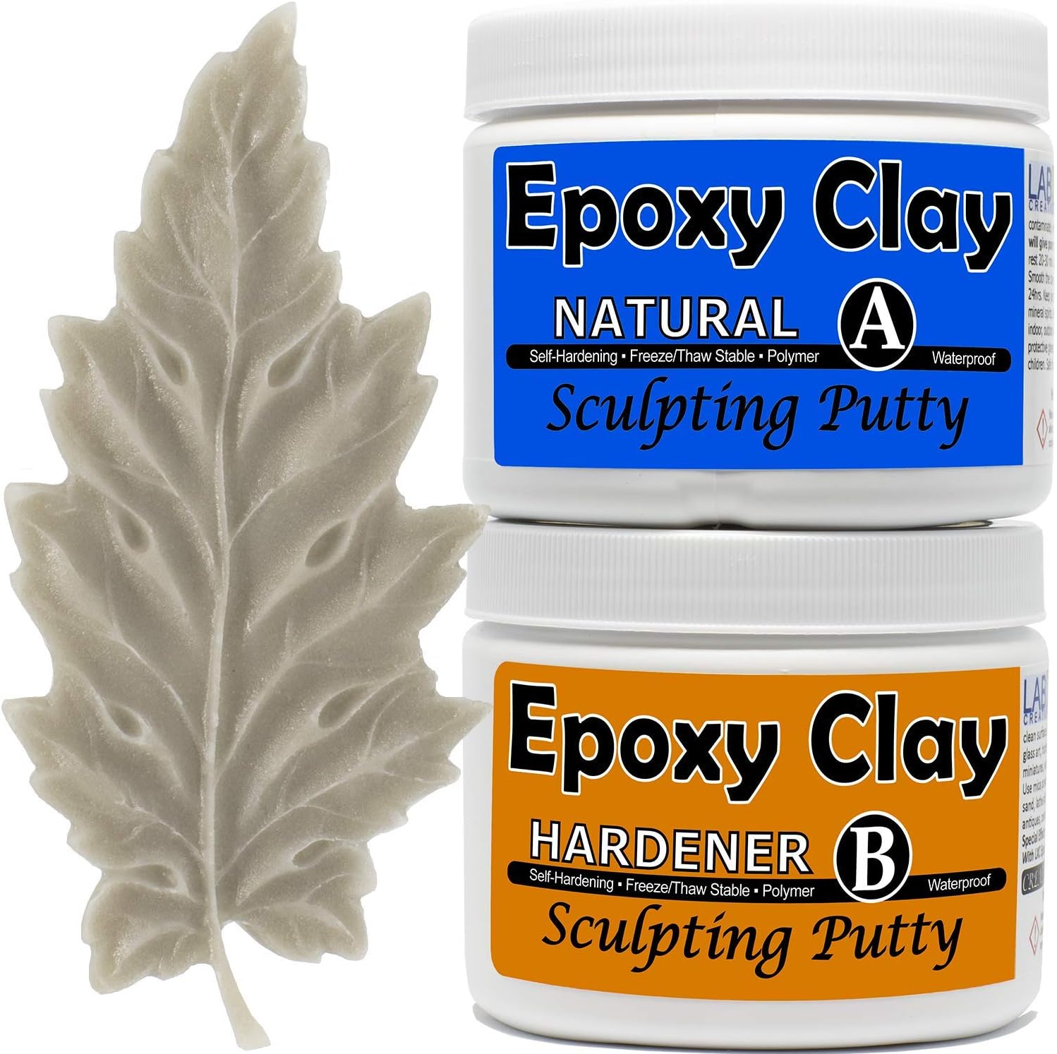 2 Part Epoxy Clay - 1lb kit | Natural | Self Hardening Non Ceramic Resin Putty | Epoxy Wood Filler Crack and Stone Repair | Mold Super Sculpt Compound | Modeling Glue | Taxidermy Supplies | LXC
