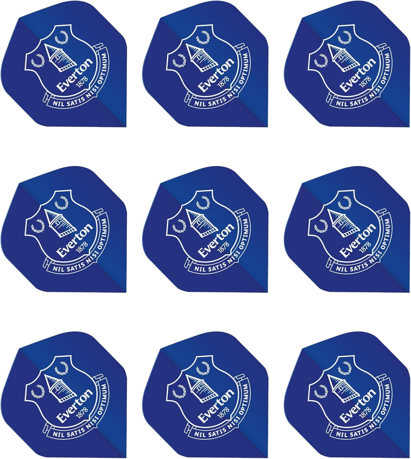 FOCO Officially Licensed Everton Football Club Dart Flights Extra Thick 75 Micron - 3 Sets per pack (9 darts Flights in total) - Professional Darts Accessories