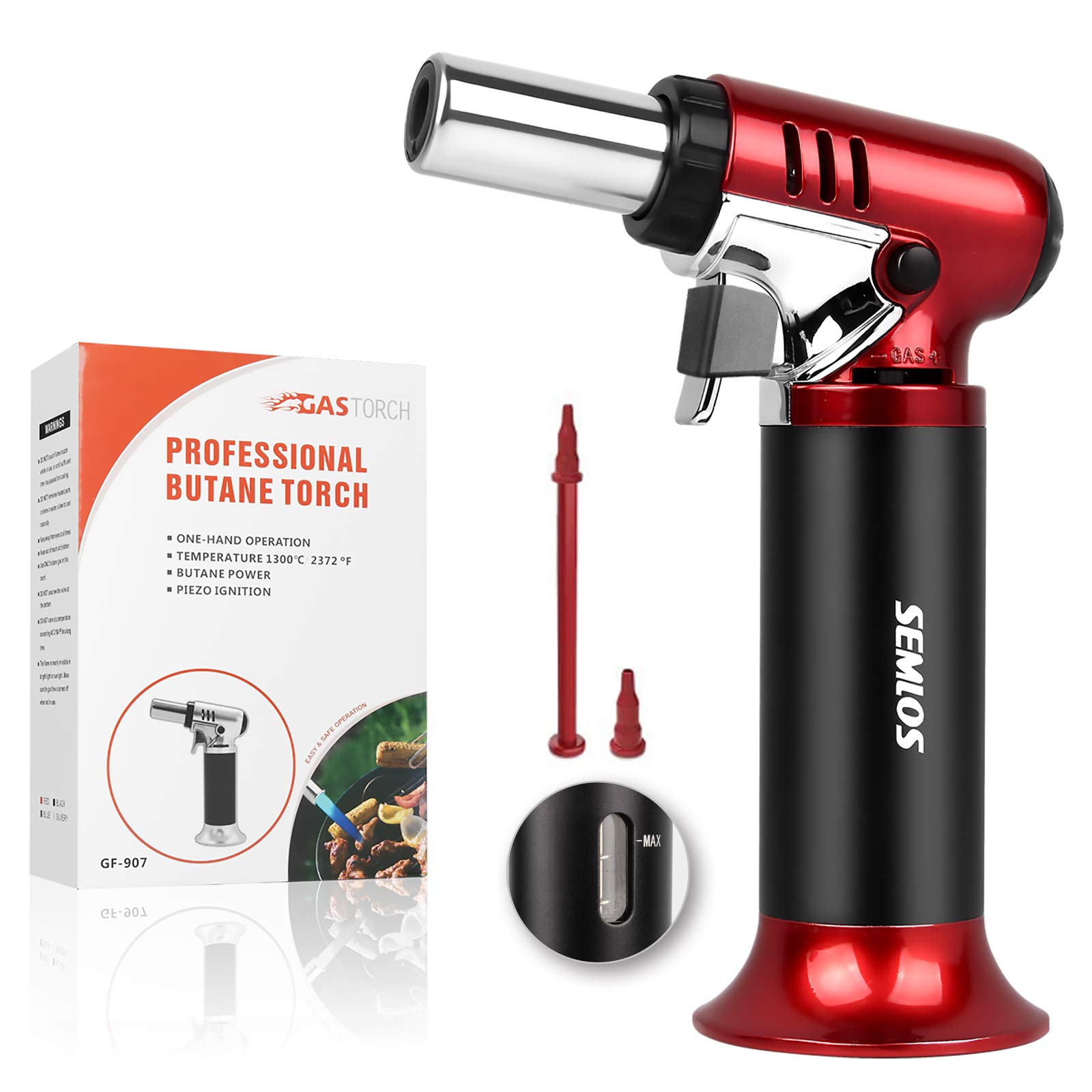 Buy Semlos Butane Torch, Kitchen Torch Refillable Blow Torch Lighter