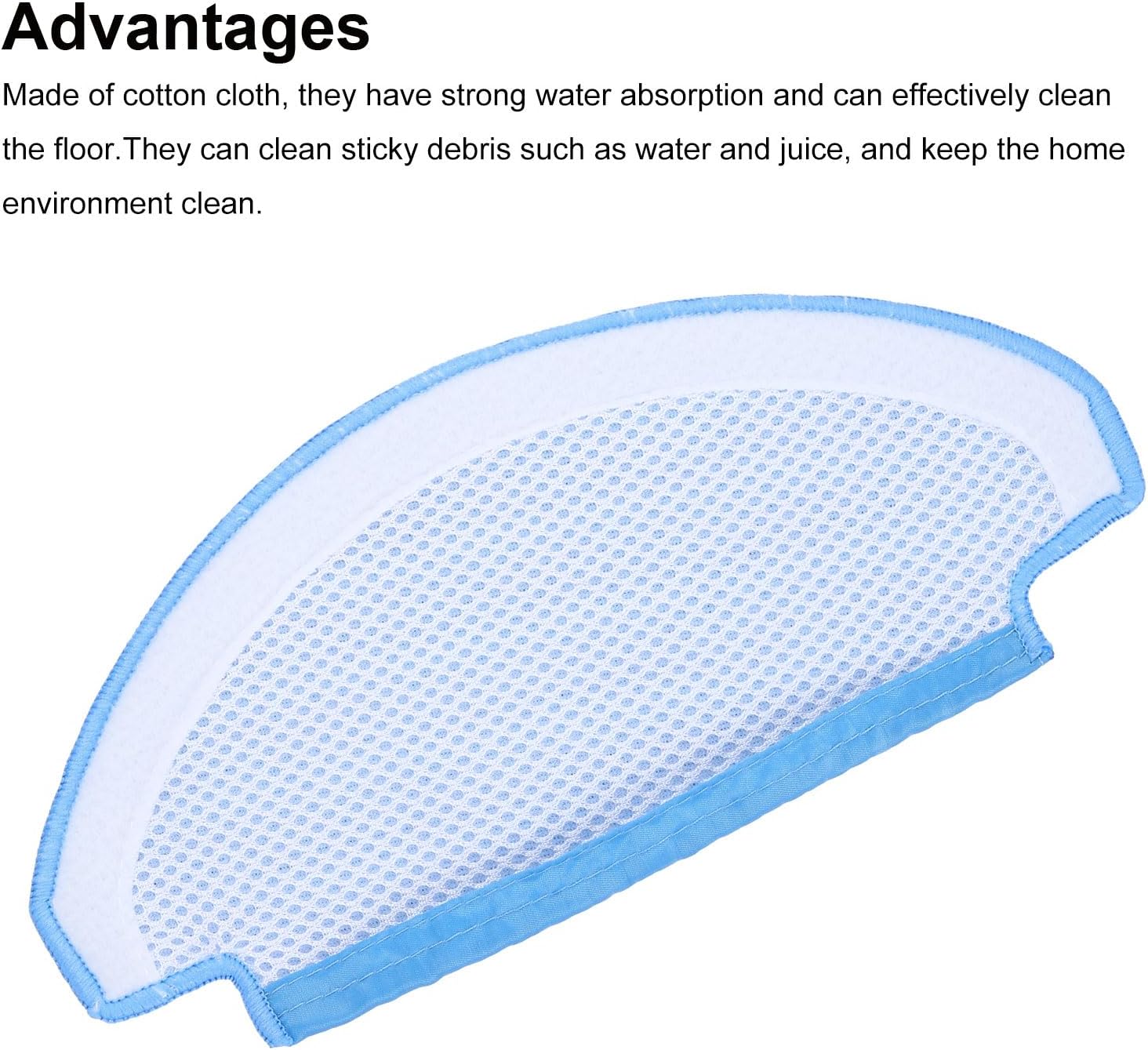MECCANIXITY 10Pcs Washable Cloth Mop Pads Cotton Robot Vacuum Cleaner Accessories for Ecovacs for Deebot 920 950 T5 T5 Max, T5 Power/ N8/ N8 Pro/ N8 Pro+/N10 Plus Replacement Pads