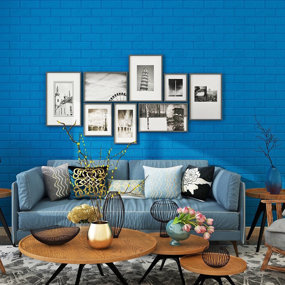 Amazon.co.jp: 3D立体壁紙 DIYレンガ調壁紙シール 70x77CM ウォール