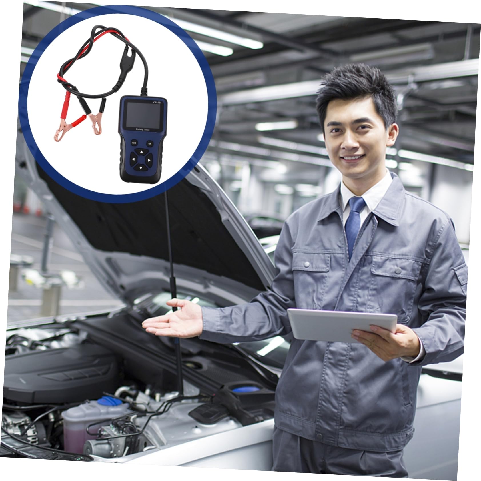 Tester Batteria Auto 12v in Plastico per Batteria di Auto