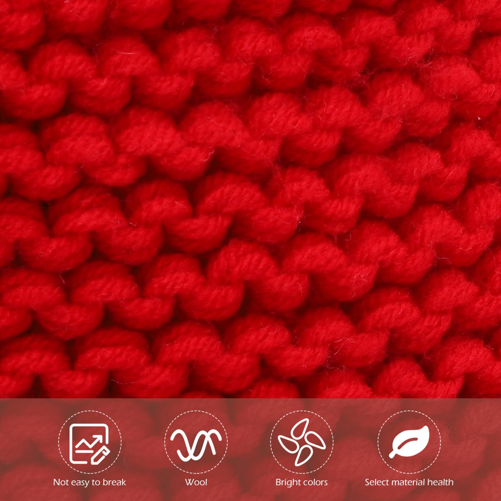 CALLARON Hut Babykleidung -Outfit Motorhaube Neugeborenes Gestrickte Weihnachtsmütze -urlaubsmütze Urlaubsstrickmützen Weihnachtslanger Häkeln Zopfhaube Babys Rot Garn