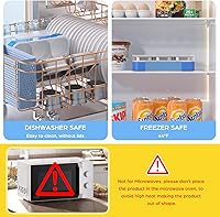 Vista 6 de Lonchera Bento de acero inoxidable con bolsa de almuerzo para niños y adultos, 5 compartimentos, a prueba de fugas, aislados, con utensilios