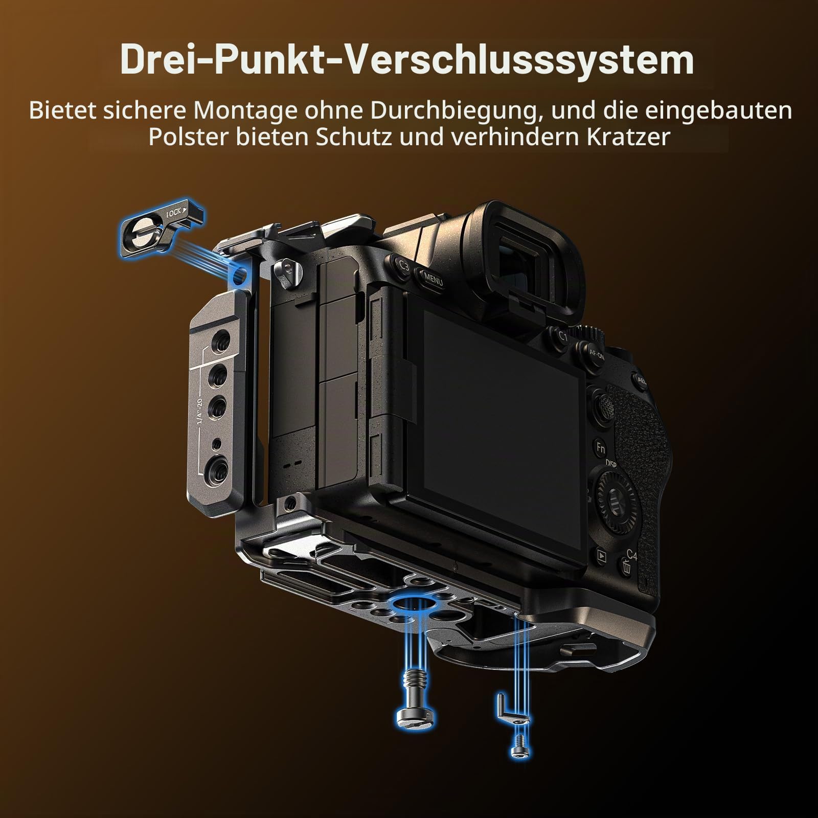 SMALLRIG A7 V / A7R V / A7 IV “Rhinoceros“ Cage für Sony Alpha 7 V/Alpha 7R V/Alpha 7 IV/Alpha 7S III/Alpha 7R IV, neues Elegantes und schlankes Design - 6029