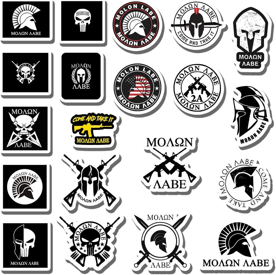 20 PCS Stickers Pack Moaon Aesthetic Aabe Vinyl Colorful Waterproof for Water Bottle Laptop Bumper Car Bike Luggage Guitar Skateboard