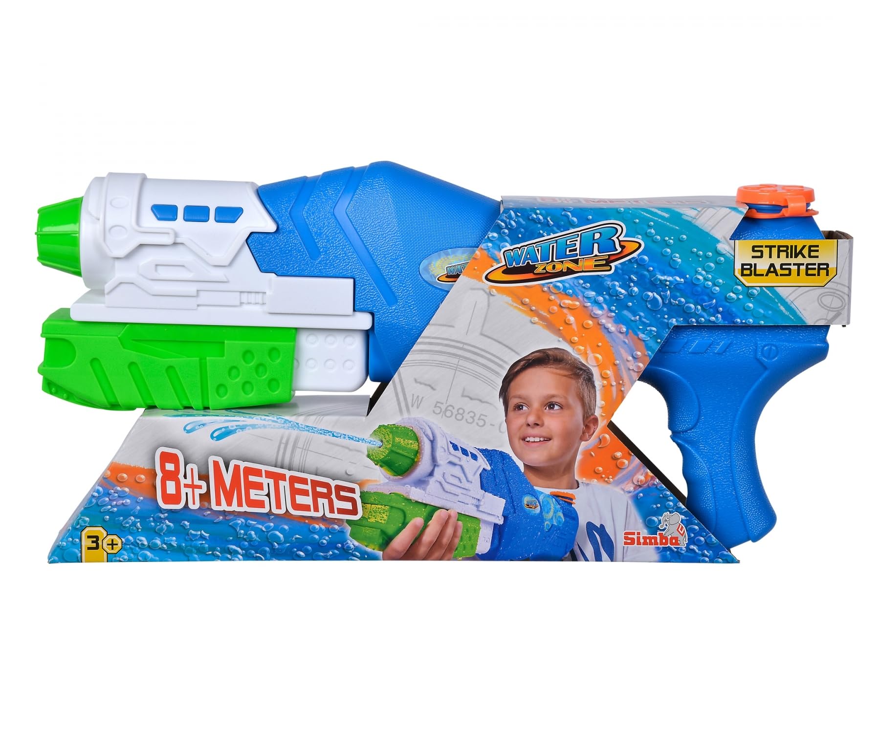 Simba 107276060 Waterzone Strike Blaster/pistolet na wodę/mechanizm pompowania/pojemność zbiornika: 900 ml/zasięg: 8 m