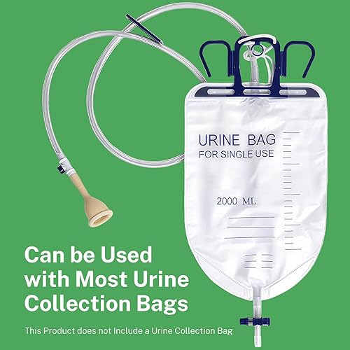 Miniatura 6 de 20 catéteres externos para condones para hombres, a prueba de fugas, catéteres de condón de látex para incontinencia urinaria con tiras adhesivas,