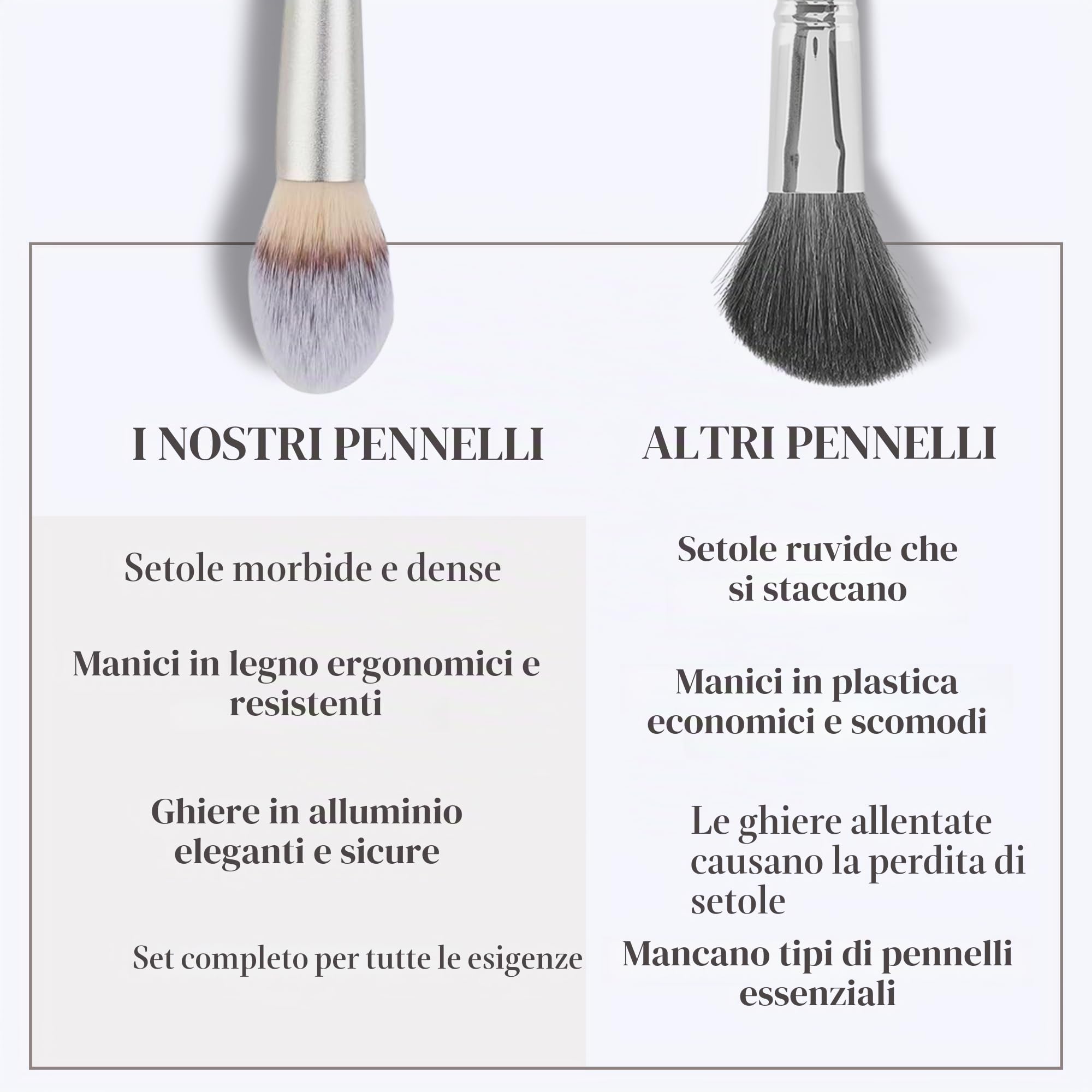 Set di 15 pennelli da trucco vegani per fondotinta, correttori, fard, ombretto, eyeliner, cipria, evidenziatore, sfumatura, set di pennelli per il viso