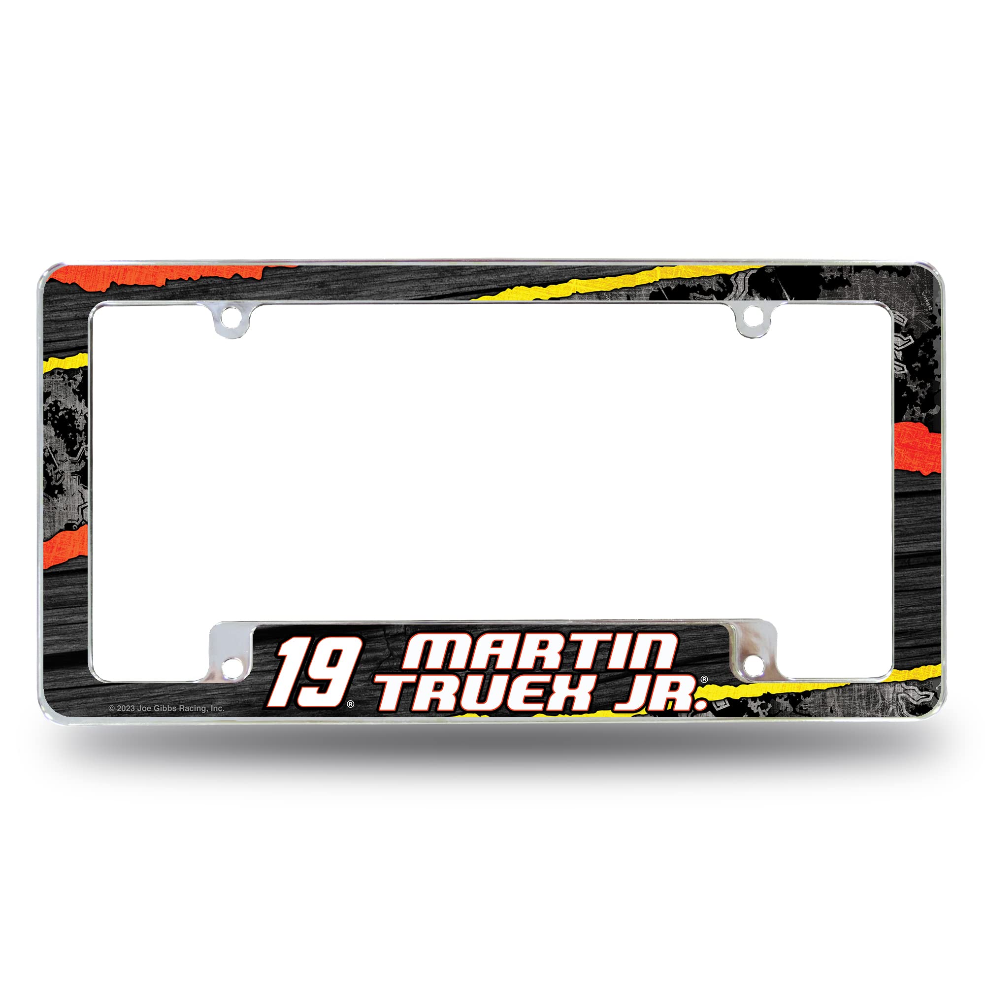 Rico IndustriesNASCAR Auto Racing Martin Truex Jr Standard 12" x 6" Chrome All Over Automotive License Plate Frame for Car/Truck/SUV