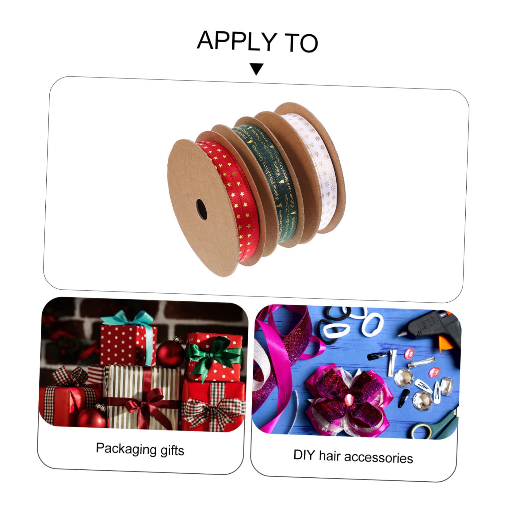 STOBOK 12rollen Weihnachtsband Dekoratives Geschenkband Aus Satin Mit Schneeflocken Und Sternen Für Verpackungen Und Festliche Dekorationen