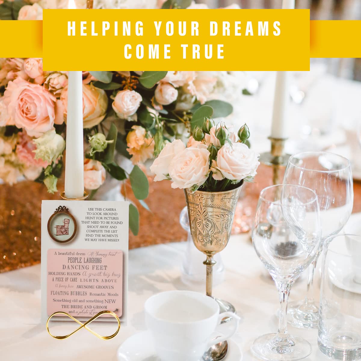 Porta Segnaposto Oro 15 Porta Segnaposto Matrimonio Oro - Supporto Metallo A Forma Di Infinito Per Tavoli, Compleanni E Feste Decorazioni Per Eventi Eleganti