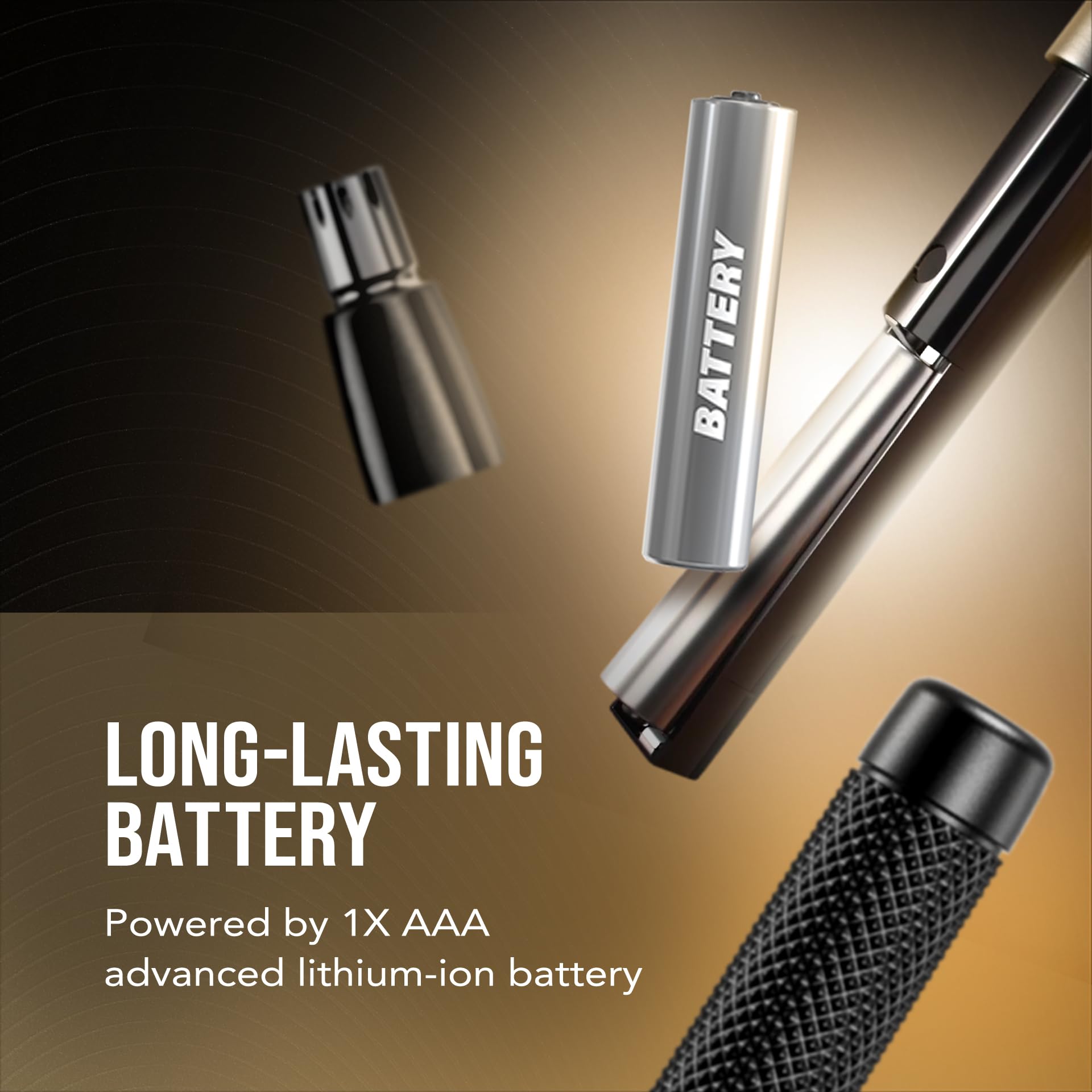 WAHL Manscaper ® Tactical® Dwustronny Trymer 2 w 1 na baterię litową, trymer dla mężczyzn do brwi i usuwania włosów w nosie i uszach, dwustronne ostrze