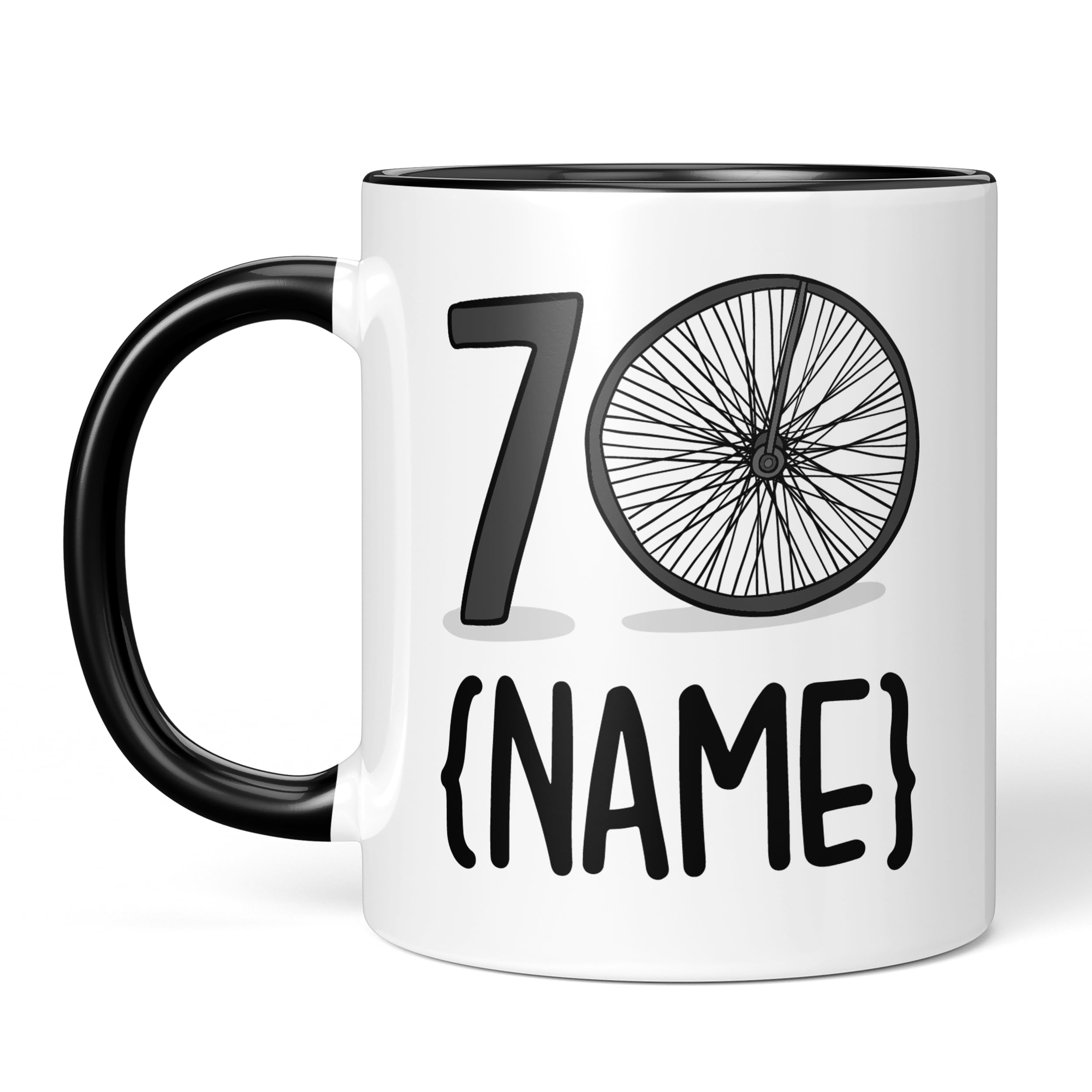 TeePee Creations Bike Milestone Mug (70th), Bike 70th Birthday, Funny Cycling, Gift for Grandma, Present for Grandad, for Friend, Funny Birthday Gift, Cyclist