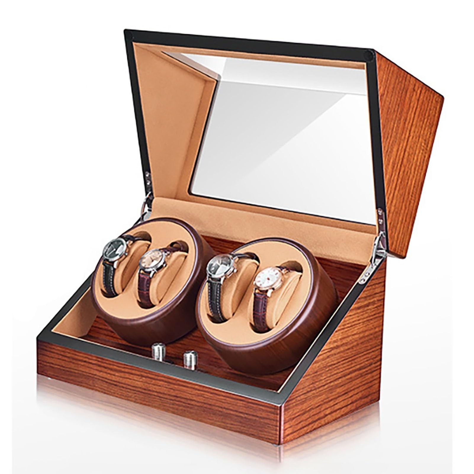 Caricatori per Orologi Automatici con Motore Silenzioso per 4 Orologi Automatici Scatola Organizer Adatta per Orologi da Donna e da Uomo Custodia di Lusso per Orologi,G,G，G