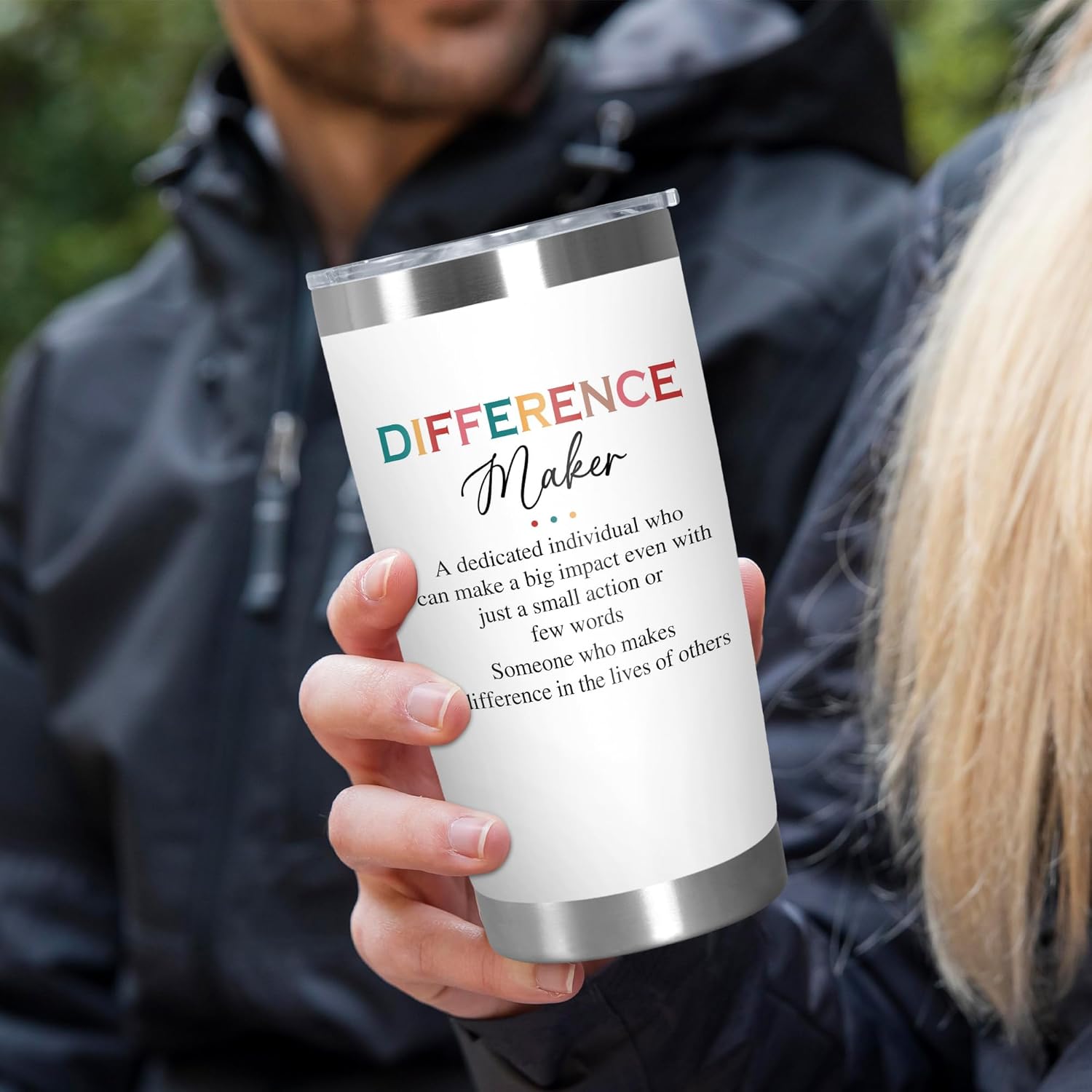 AVERXO Appreciation Gifts for Coworkers - 20 oz Stainless Steel Insulated Tumbler - Birthday Appreciation Inspirational Thank You Gifts for Women Teachers Coworkers Boss Nurses, Difference Maker Gift - Image 6