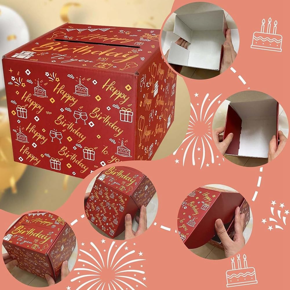 Salvadanaio Di Compleanno Per Regalo In Contanti Con Adesivi Autoadesivi Fai Da Te Per Qualsiasi Eta Salvadanaio Di Buon Compleanno Per Regalo In Contanti Pull Ou
