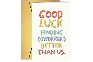 Thoughtful Going Away Gift for Men Women: Funny Leaving Card for Coworkers,...