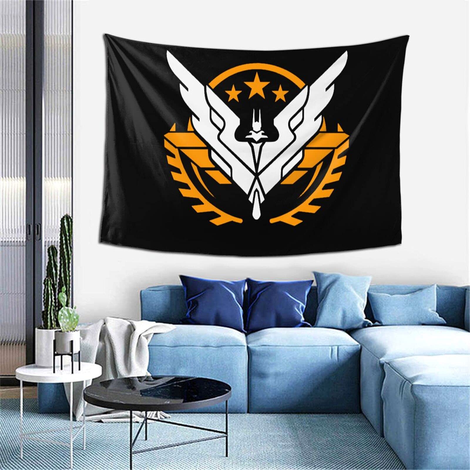 Huide Elite Dangerous - Triple Elite Tapestry Poster Wall Hanging, Boutique Art Wall Hanging Tapestry Tapestry for Living Room Bedroom Home Decor ( 40*60in 102x152cm)