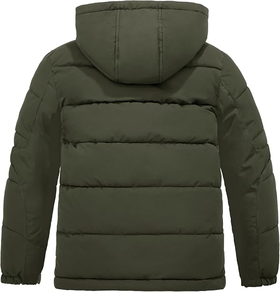 ZSHOW Boys' Hooded Puffer Jacket Waterproof Warm Winter Coat Soft Fleece Lined Outerwear Jacket