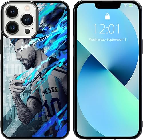 Miniatura 8 de Onemiliayears Cool Soccer - Funda para iPhone 14 Pro Max, diseño antideslizante y absorción de golpes, marco de gel de sílice suave, funda negra