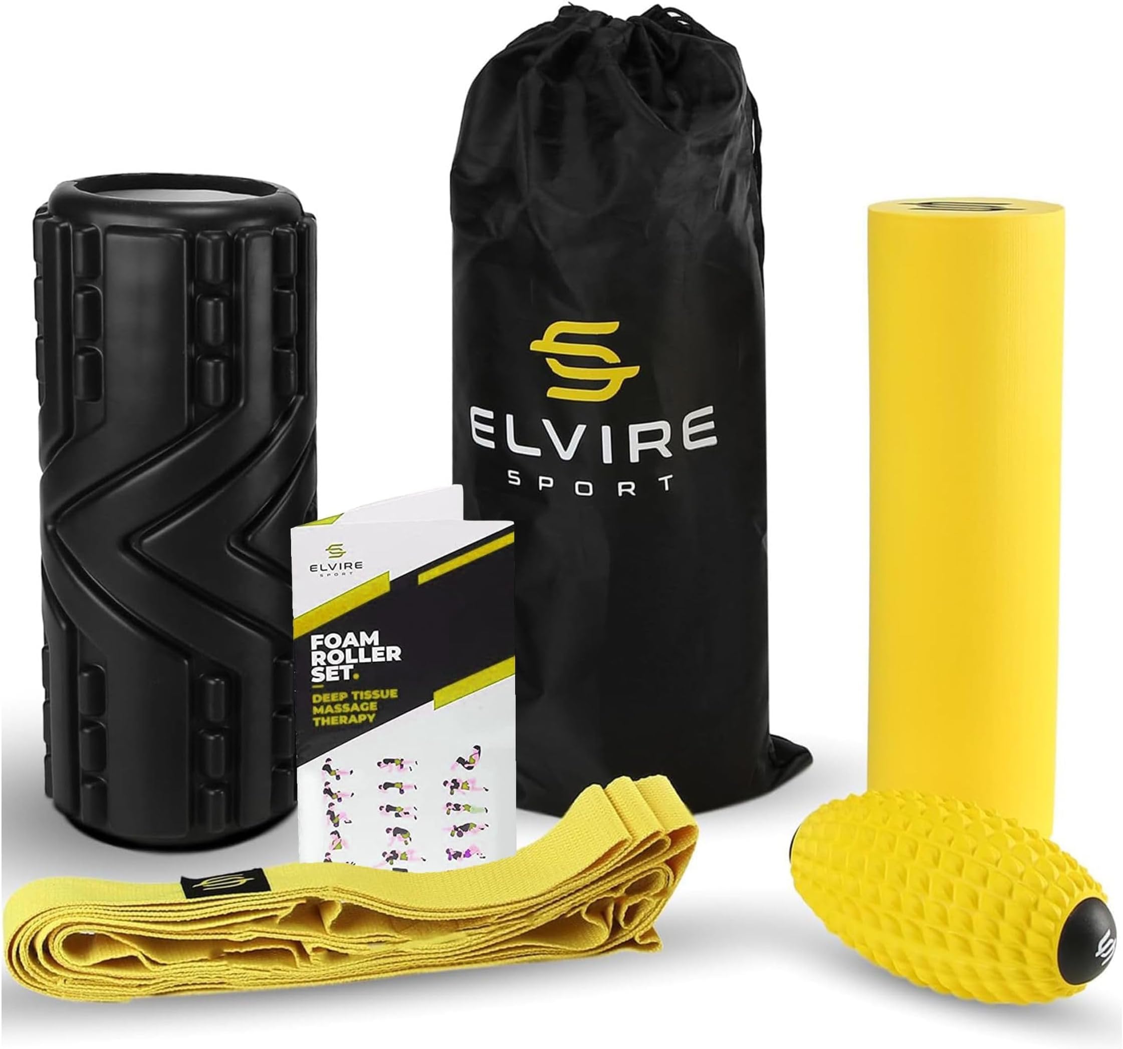 ELVIRE Sport Foam Roller | Roller, Muscle Massage Ball for Deep Tissue Back, Legs, Feet, Neck or Plantar Fasciitis