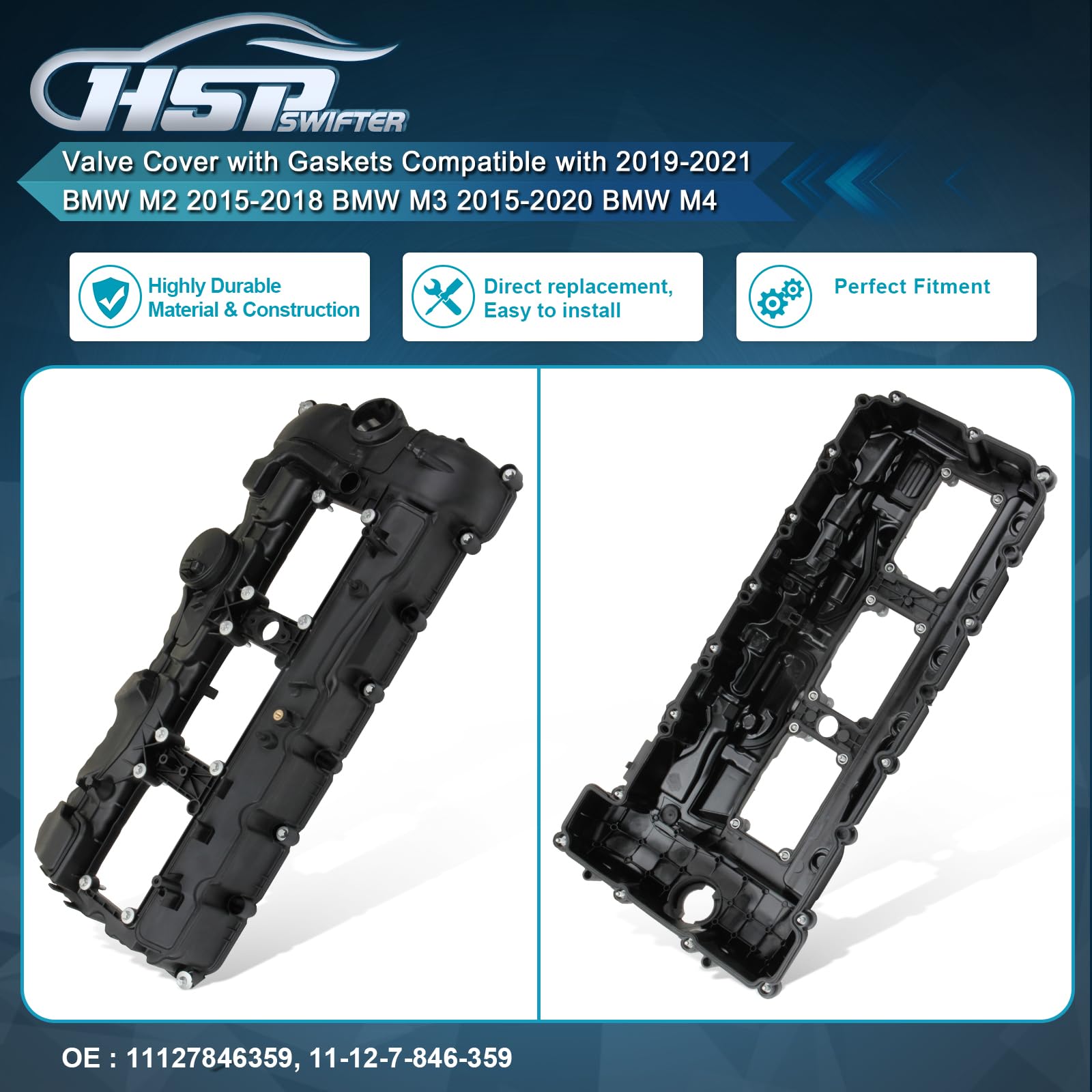 Amazon.com: HSPSWIFTER Valve Cover with Gaskets Compatible with  