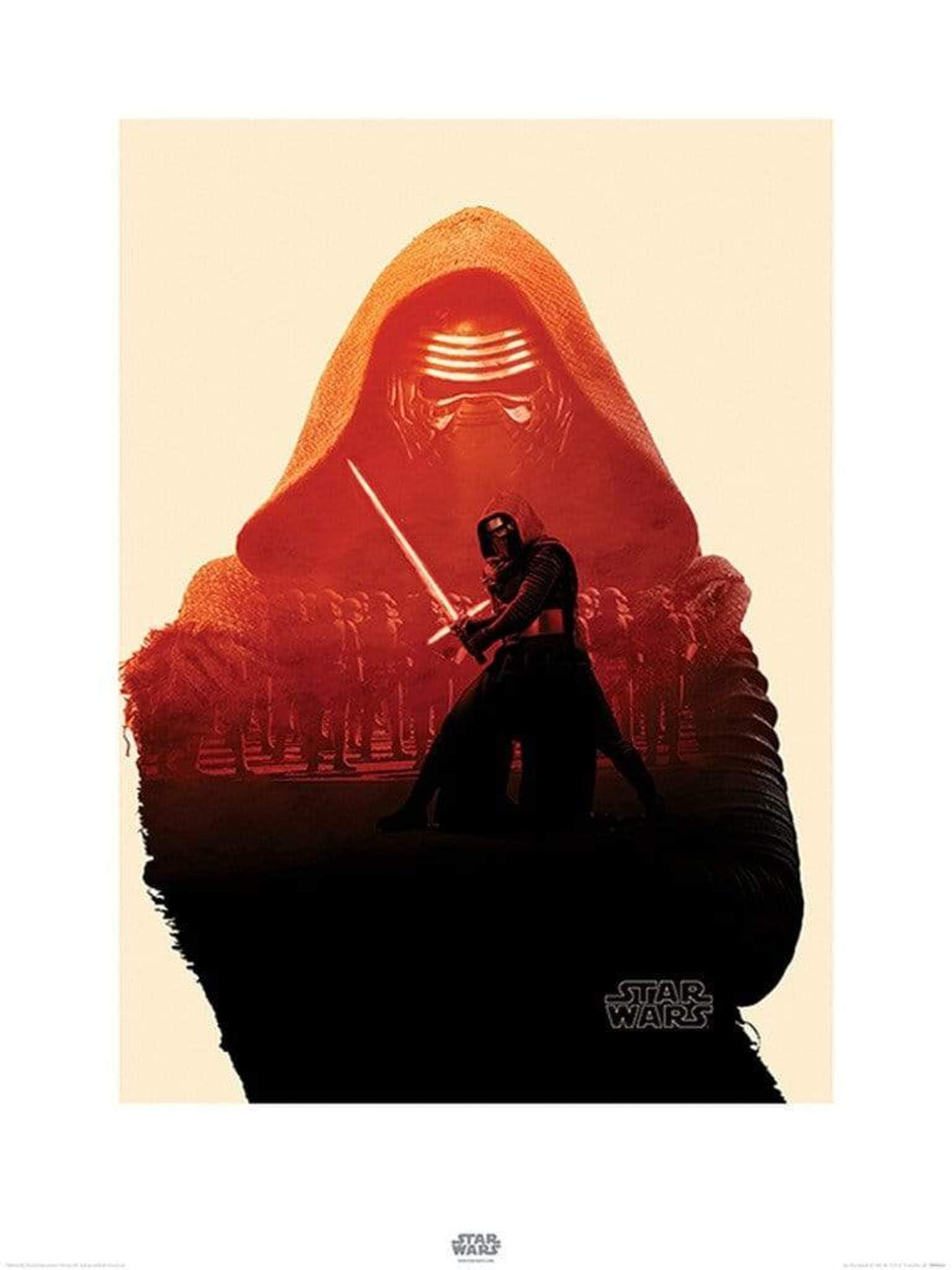 Pyramid International Kylo Ren Tri Star Wars Episode VII Art Print, Paper, Multi-Colour, 60 x 80 x 1.3 cm