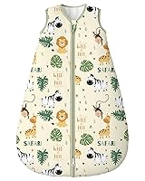 Vista 10 de Yoofoss Saco para dormir para bebé de 0 a 6 meses, TOG de 0.5, manta que se lleva puesta, cremallera bidireccional, tela de algodón 100 %, para niño