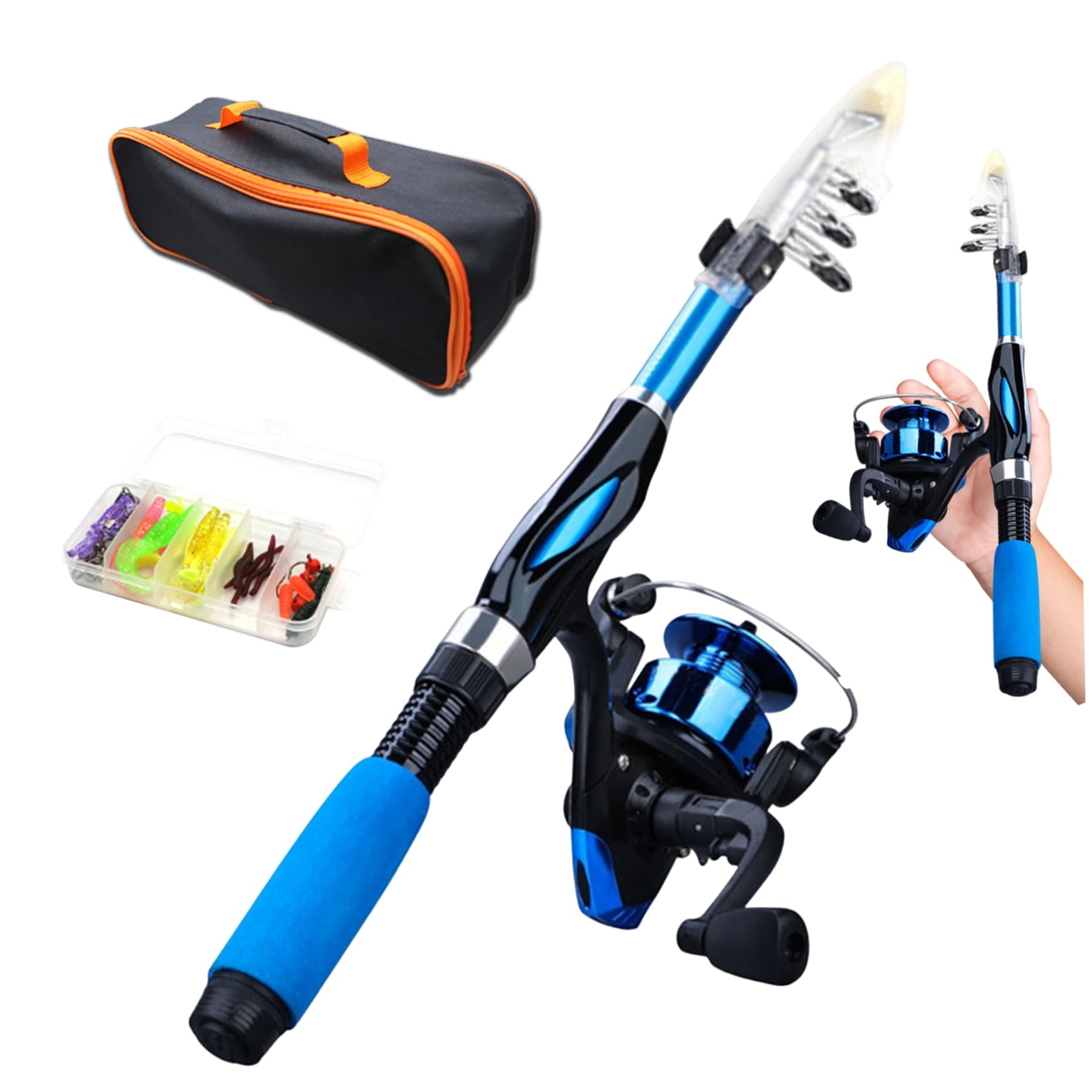 Kids Fishing Rod Set Kids Fishing Rod & Reel Combo Set - 50-Piece ...