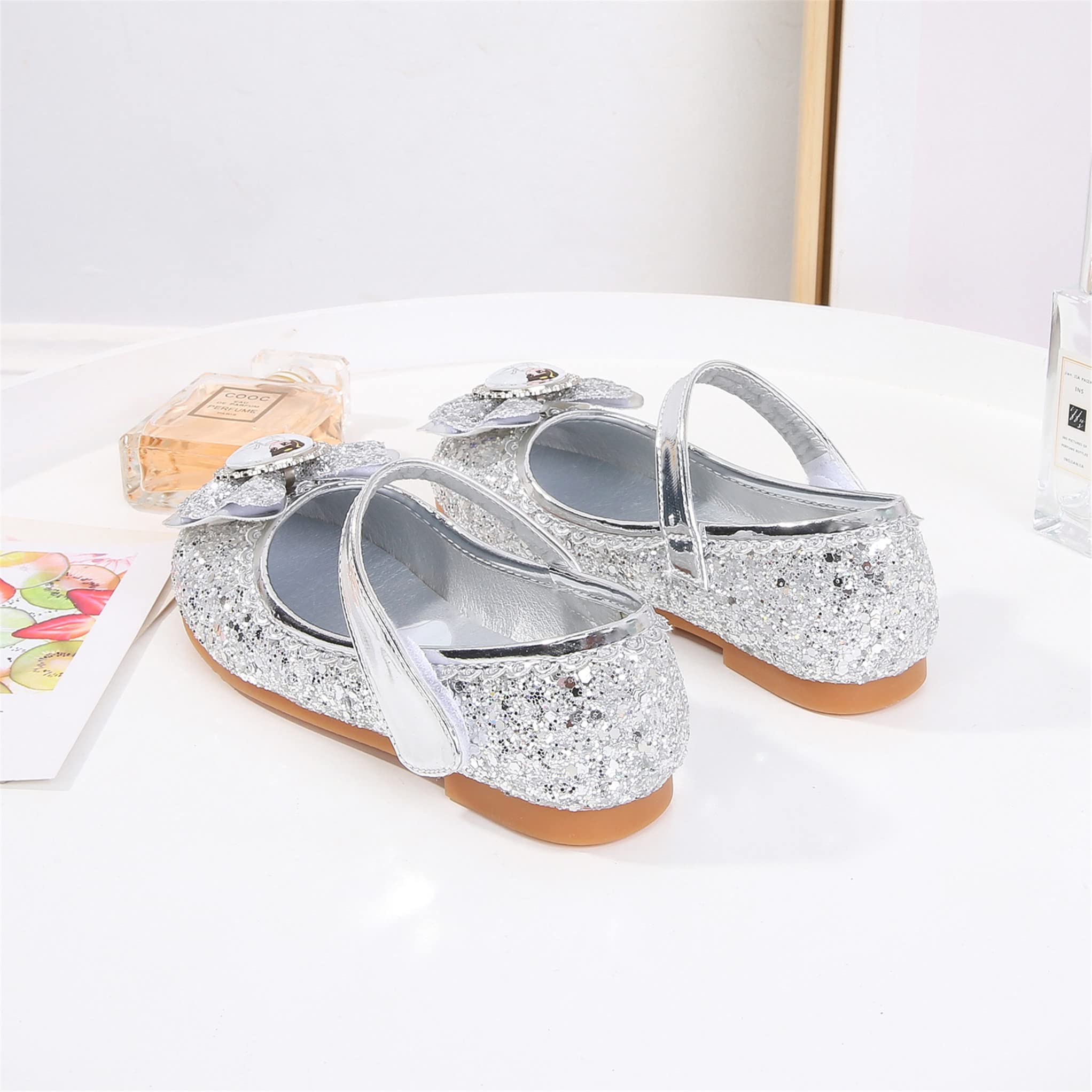 YONIER Scarpe Principessa Bambina Ballerine Bambina Scarpe Brillantini Frozen Bimba Partito per Ragazze Ballerina per Cerimonie e Occasioni Speciali