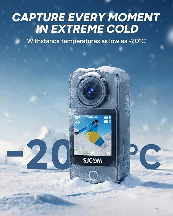 SJCAM C400,Pocket 4K POV Action Camera,Mini Magnetic Werable Body Camera, Horizon Lock 6-Axis Stabilizer,30M Waterproof,Touch Screen, Built-in Mic Audio Recording Camcorder,with Helmet Mount Kits