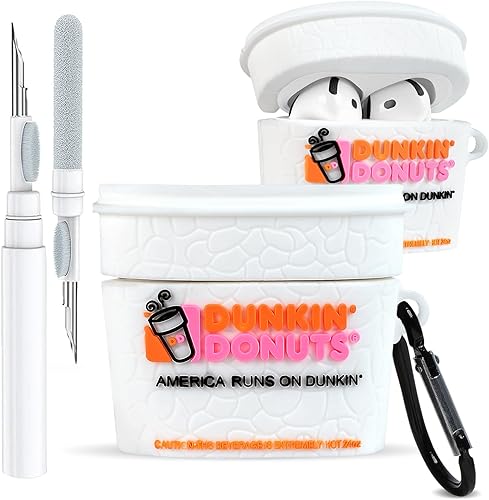 Miniatura 10 de Toyuma Funda para AirPods 4, diseño de dibujos animados kawaii, divertida funda de silicona suave 3D con llavero y kit de limpieza para mujeres,