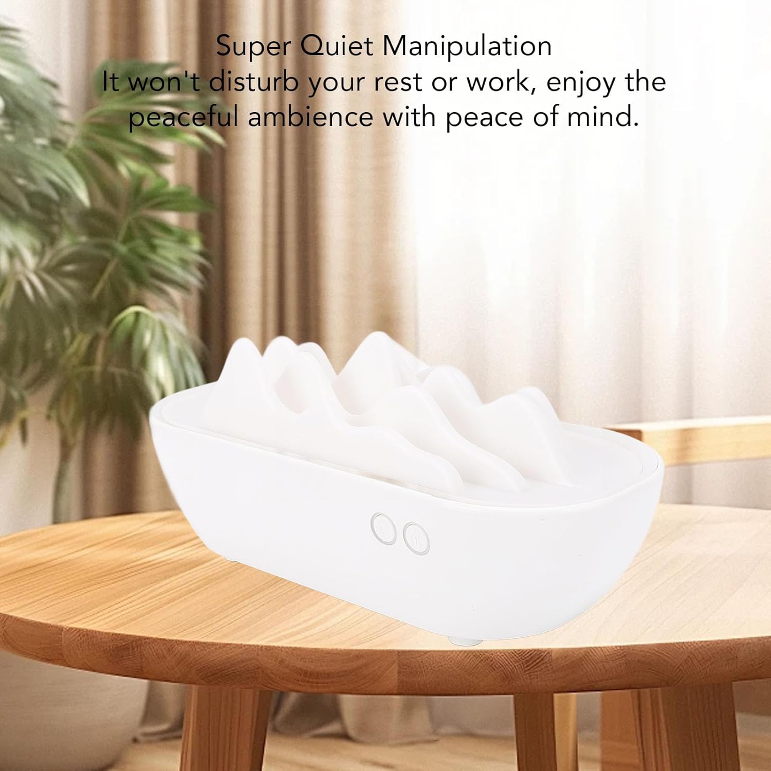 Aromatherapy Diffuser, Chinese Mountains Design Compact Essential Oil Diffuser Humidifier Cool Mist Humidifier for Home Office (White)