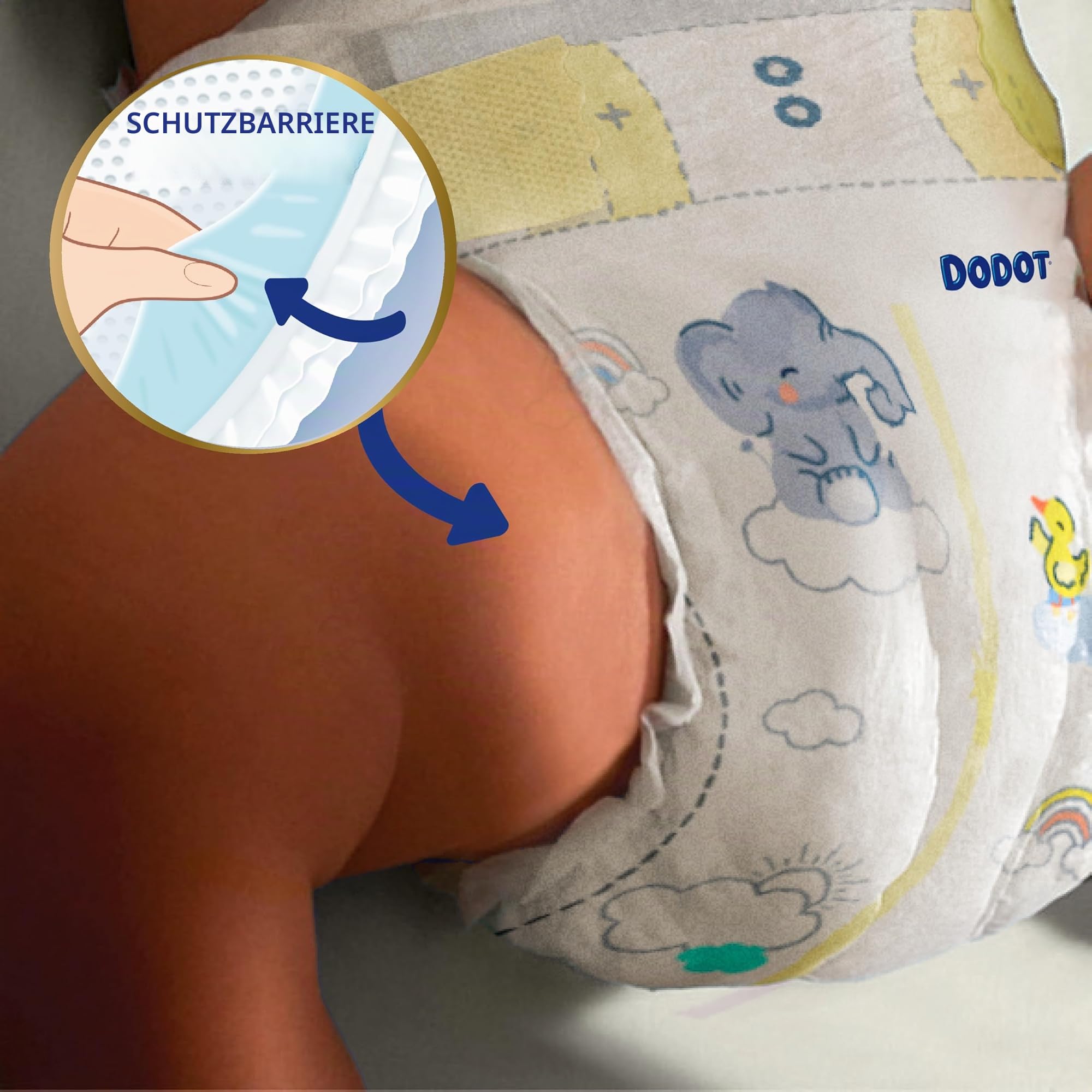 Dodot Bebé Sensitive Windeln, Größe 5, 11-16 kg, 168 Windeln und 4 Hose, Geschenk, optimaler Hautschutz, deDodot, Monatspack