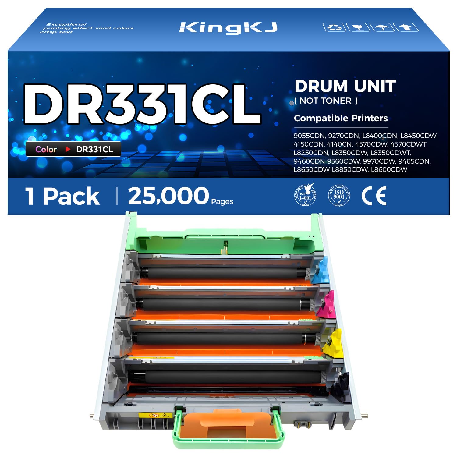 DR331CL Drum Unit Compatible Replacement for Brother DR-331CL Imaging Drum MFC-L8850CDW HL-L8350CDW MFC-L8600CDW HL-4150CDN MFC-9970CDW DCP-L8400 9050 9055 L8450 HL-L8250 L8650 L8850 4570CDW Printer