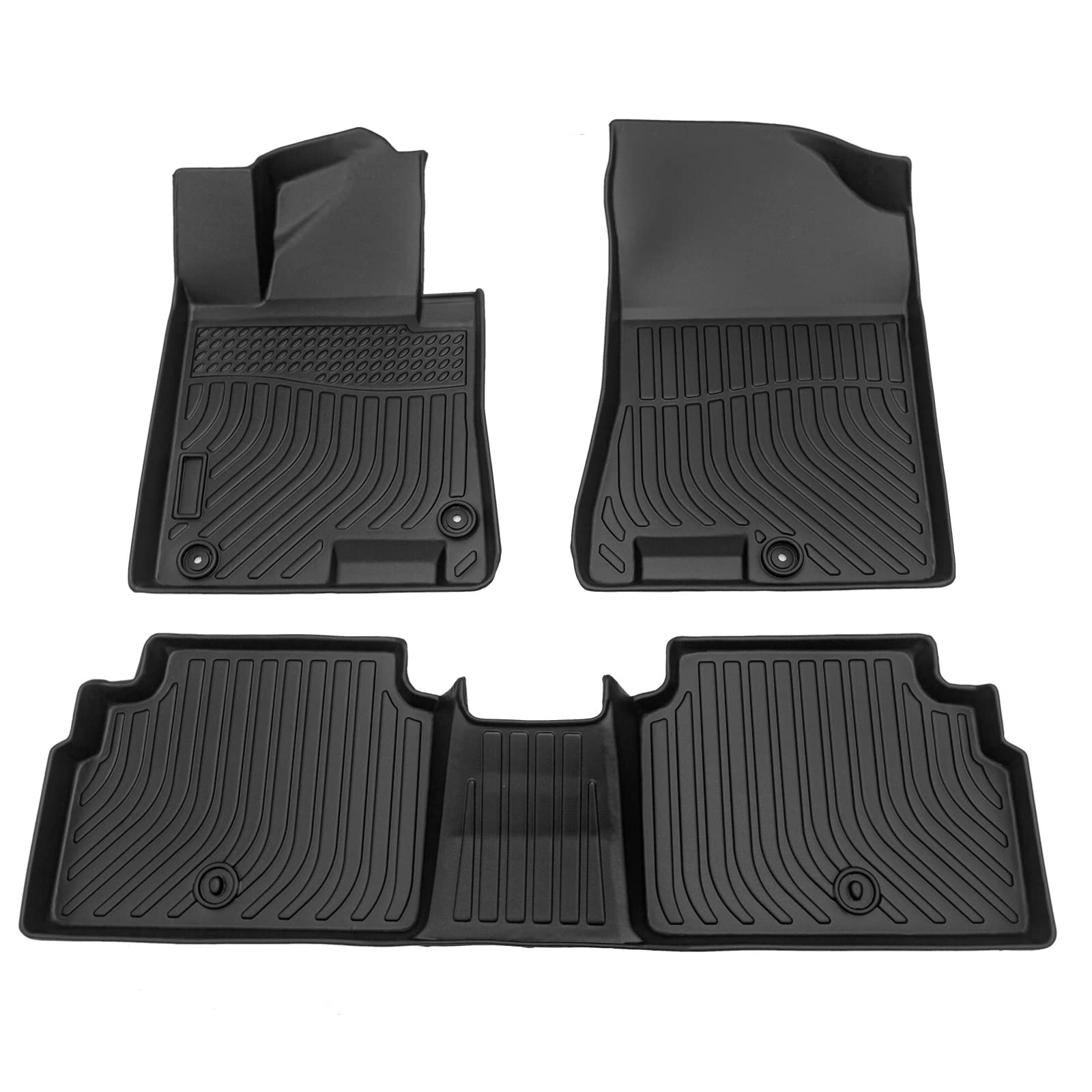 Photo 1 of Premium Black Car Floor Mats Compatible with 2020-2023 Sonata & 2021-2023 K5 FWD - Exclusively Designed and Durable