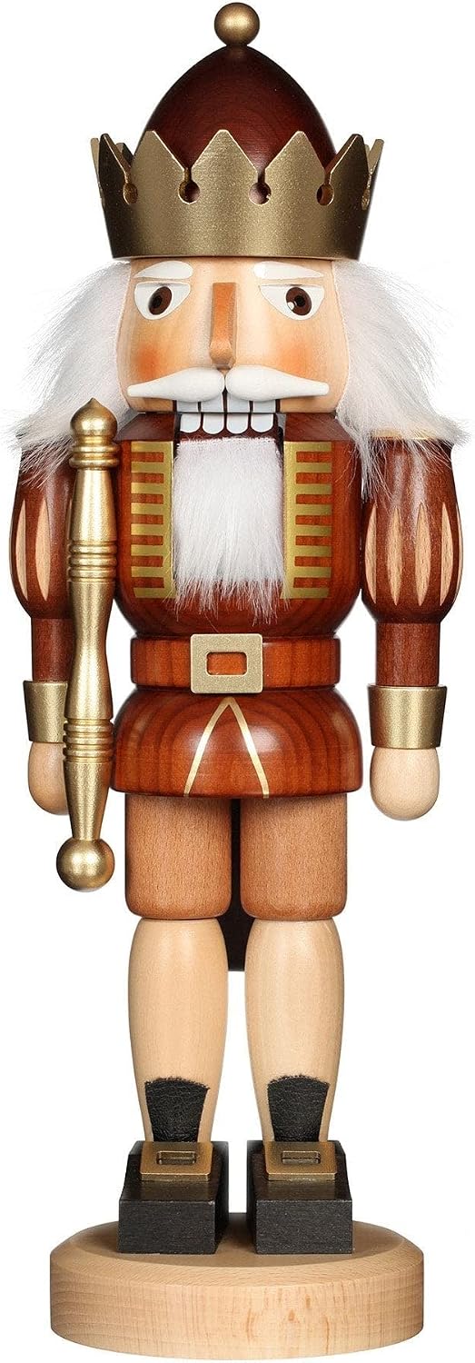 32-321 Christian Ulbricht Nutcracker-King (Natural) -15.75" H x 5.5" W x 4.25" D, Brown