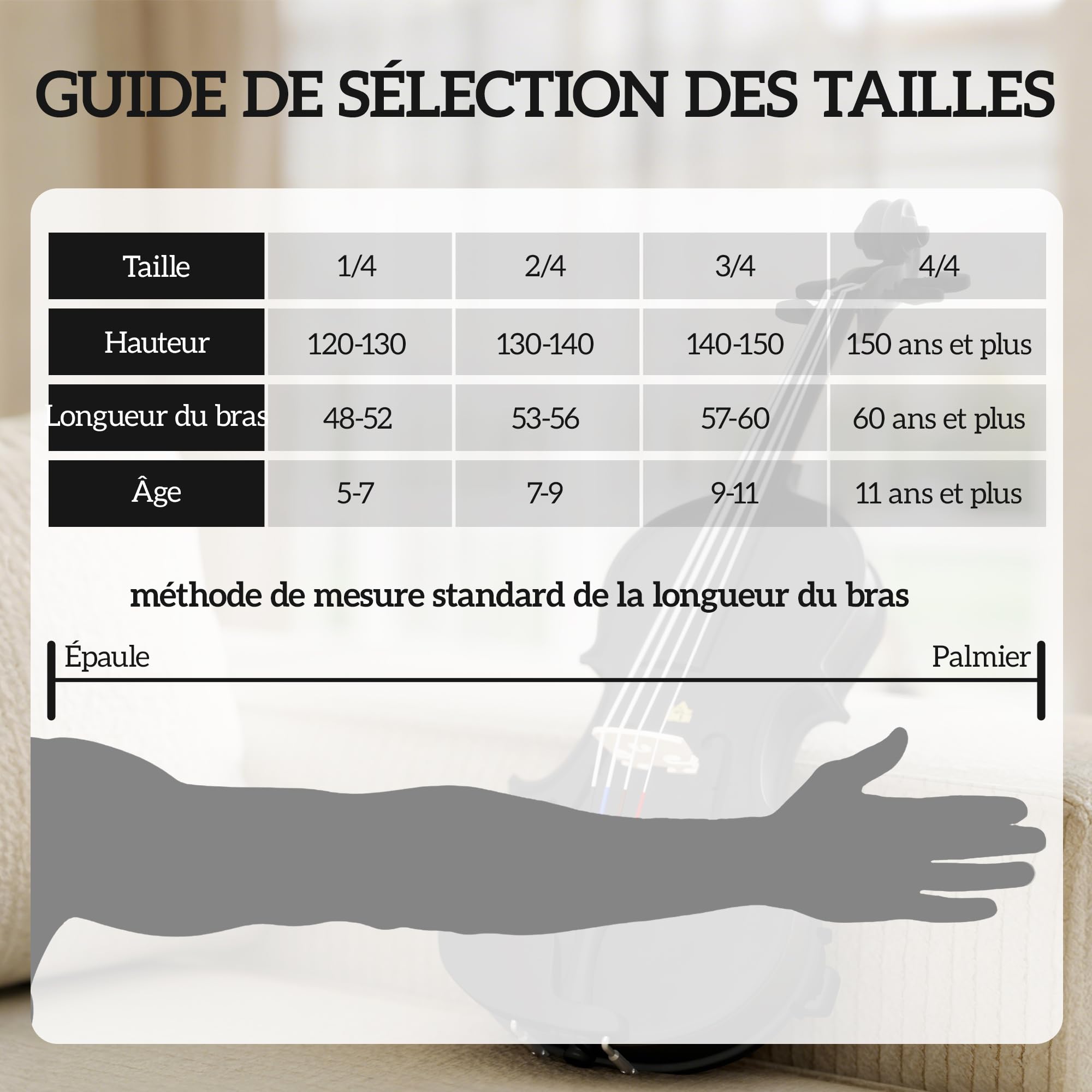 HOMCOM Violine 4/4 Set Massivholz für Erwachsene und Anfänger schwarz | Leichte und tragbare Tasche, Bogen, Kolophonium, Steg, Schulterstütze