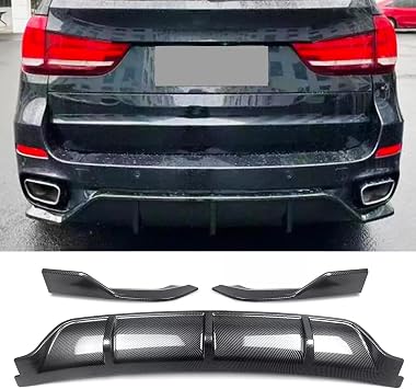 Rear Diffuser Compatibility with 2014-2018 X5 F15 Rear Bumper Chin Diffuser Kit Spoiler Splitter Carbon Fiber Style