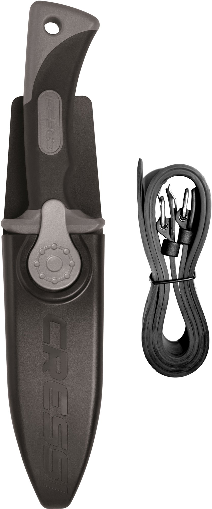 Cressi Victory Diving Knife Includes Strap with High Quality Japanese Steel Blade Dark Grey