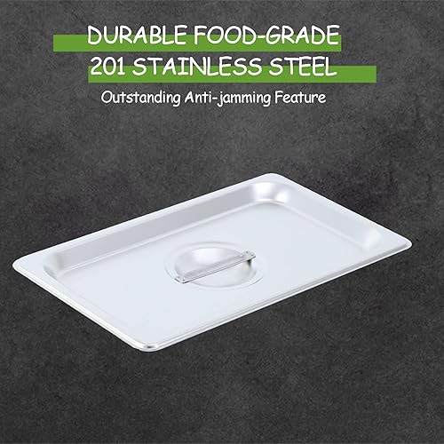 Miniatura 3 de Paquete de 6 cubiertas de sartén de mesa de vapor de tamaño 14, tapas de sartén de vapor comercial de acero inoxidable, cubierta de sartén NSF con
